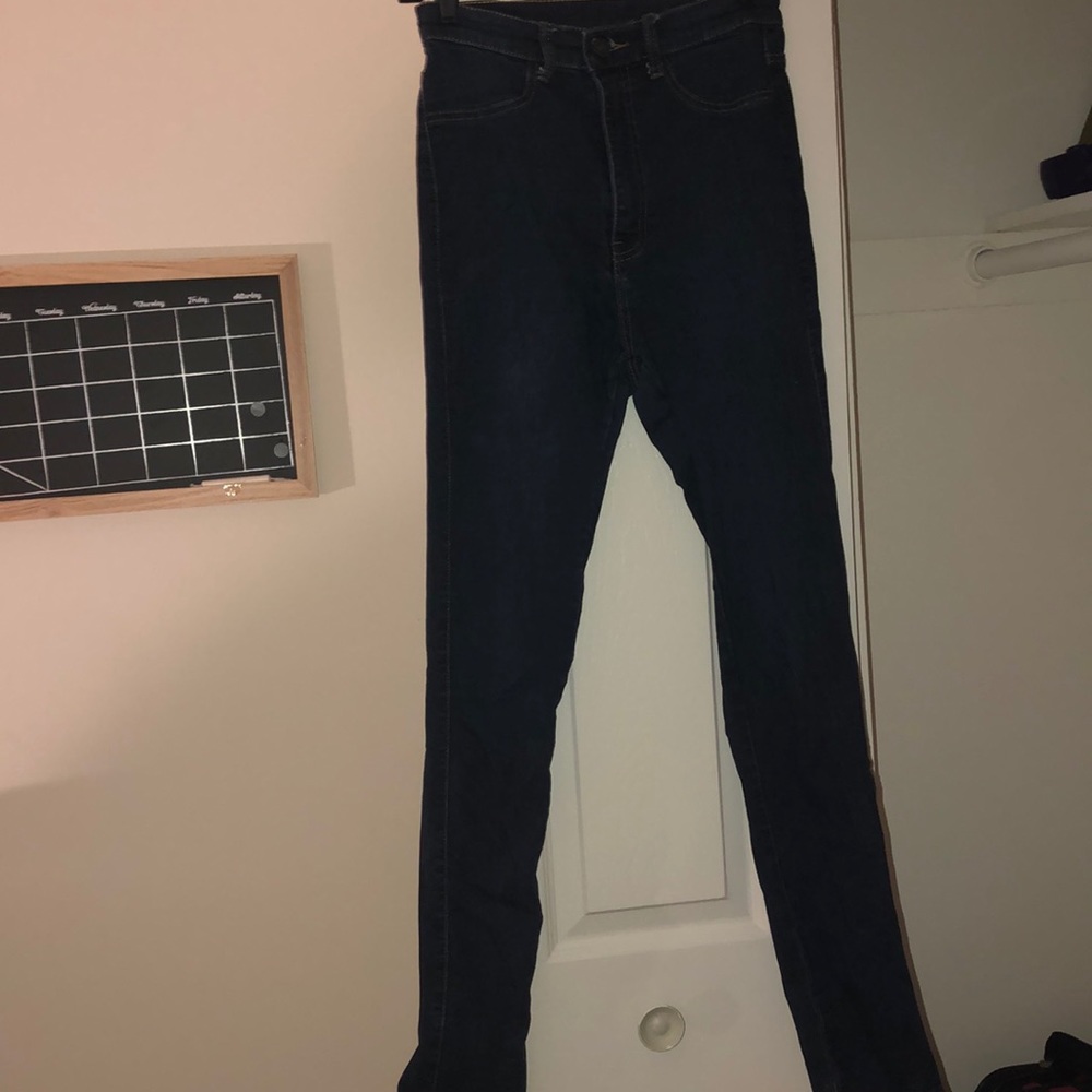 Blue skinny jeans